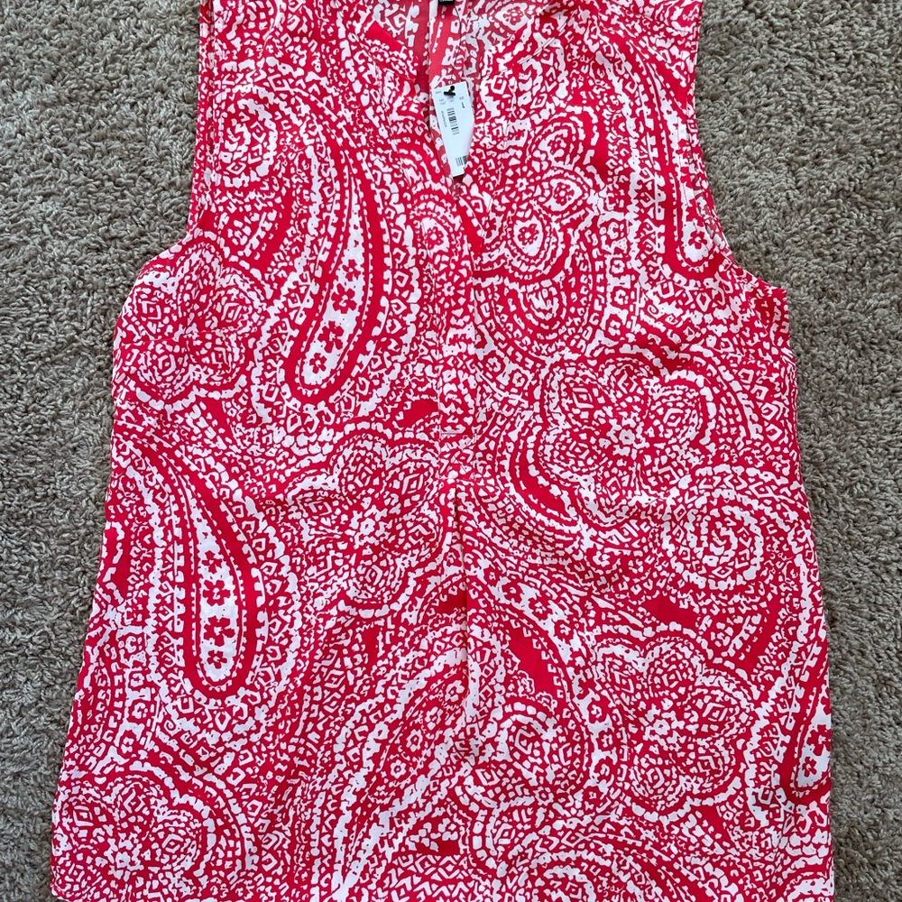 The Limited Red bandana shell top